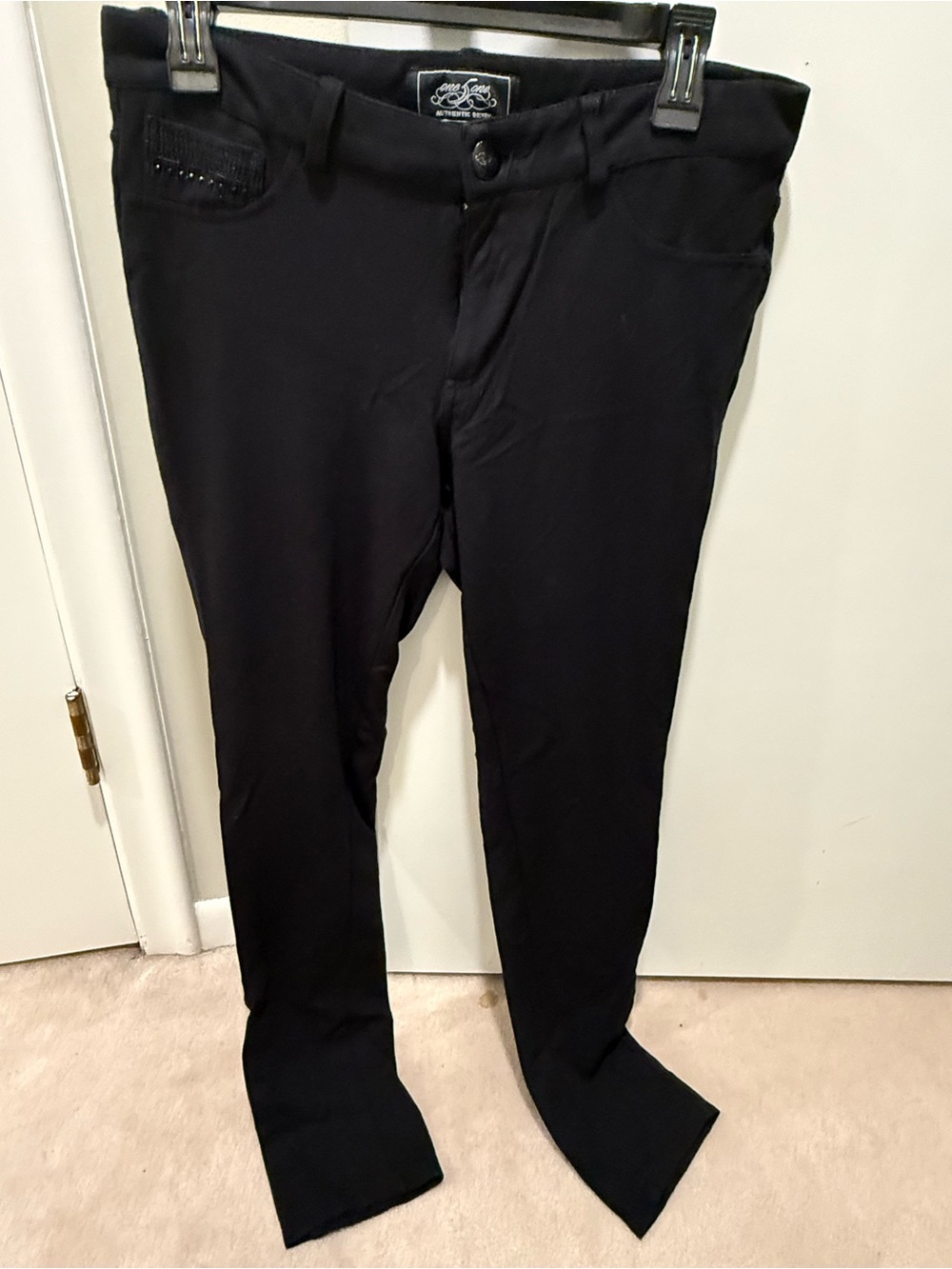 one 5 one Women's Black Slim Chinos